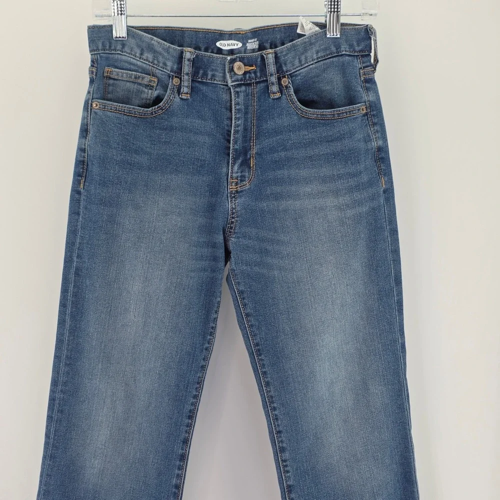 Old Navy Bootcut Jeans Kid 12 Plus Blue Built-In Tough Flex Stretch Indie Sleaze
